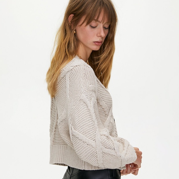 Aritzia Wilfred Free⎜CALLISTO CARDIGAN⎜NATURAL - Picture 2 of 16